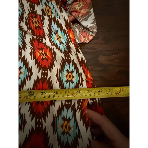 Savanna Jane  NWT southwestern print floral embroidered maxi shirt dress 3X - Picture 13 of 14